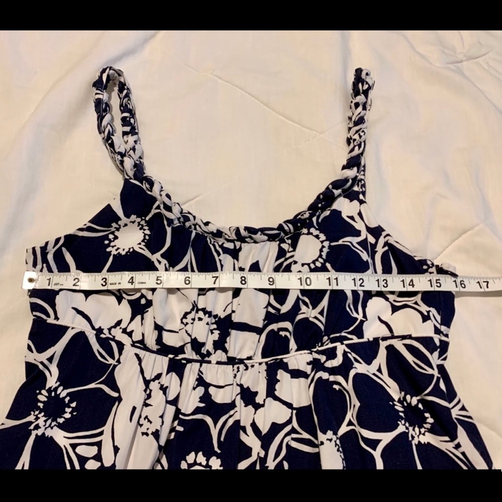 J Crew navy and white floral sundress size 4 - Picture 4 of 9